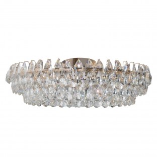 Kryształowy plafon Barletta 80 Led w kolorze złotym - 3-DIMM