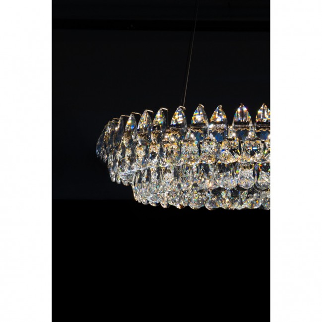 Kryształowy plafon Barletta 80 Led w kolorze złotym - 3-DIMM