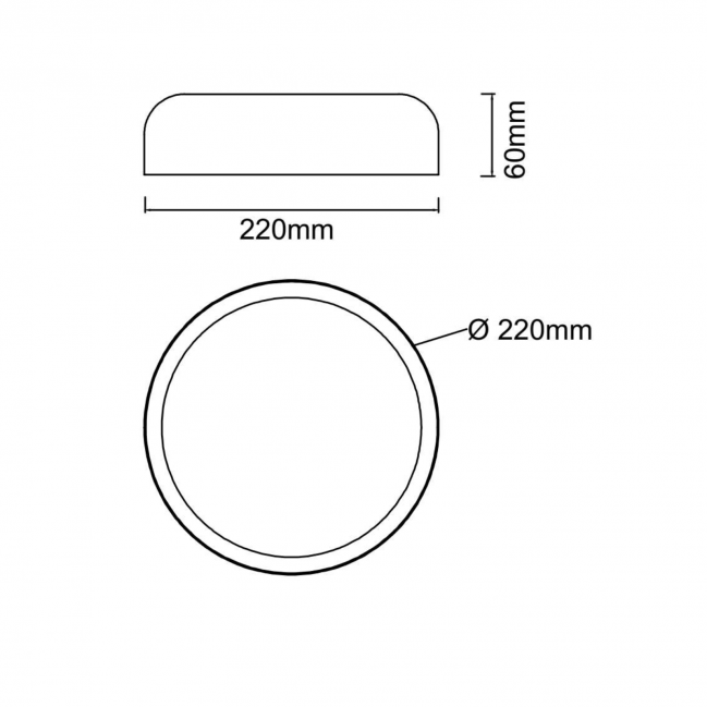 Ledowy plafon Cedrone PL Nero 22 CCT w kolorze czarnym