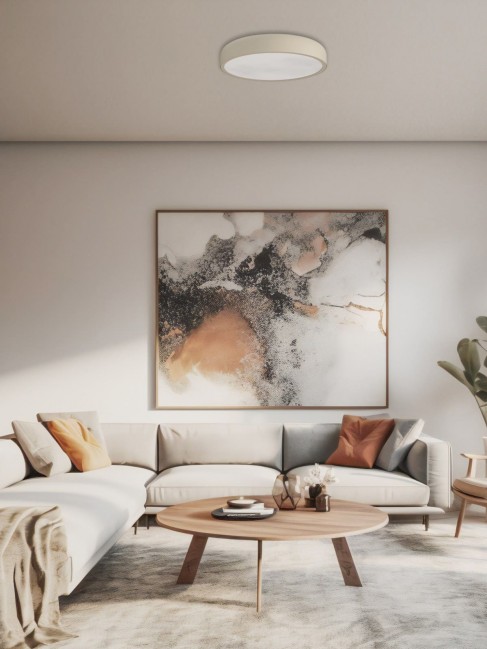 Ledowy plafon Cedrone PL Toupe 30 CCT w kolorze beżowym