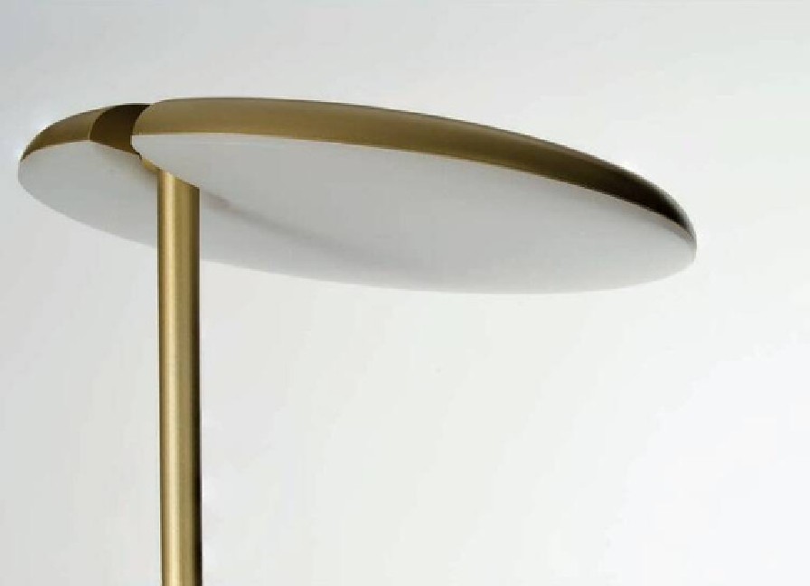 Nowoczesna lampa podłogowa Carpa Led w kolorze złotym - ściemnialna