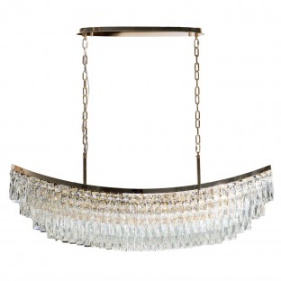 Kryształowa lampa wisząca Zambezi 120 Led w kolorze złotym