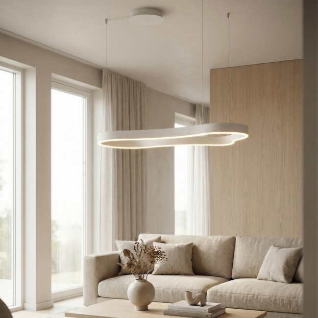 Designerska lampa wisząca Mirabella 120 Led w kolorze biały mat - ściemnialna