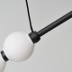 Lampa wisząca Perla Led czarna z białymi kulkami 3-Step DIMM