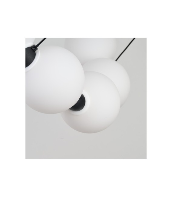 Lampa wisząca Perla 40 Led czarna z białymi kulkami 3-Step DIMM