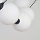 Lampa wisząca Perla 40 Led czarna z białymi kulkami 3-Step DIMM