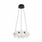 Lampa wisząca Perla 40 Led czarna z białymi kulkami 3-Step DIMM