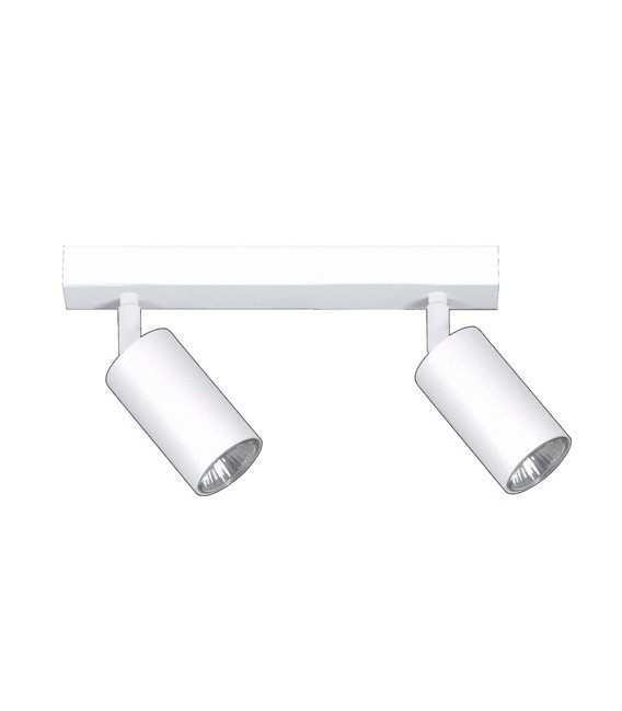 Plafon z regulowanymi reflektorkami Kayla 2 w kolorze biały mat - od ręki