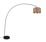 Lampa podłogowa Mansur w kolorze czarnym z beżowym abażurem