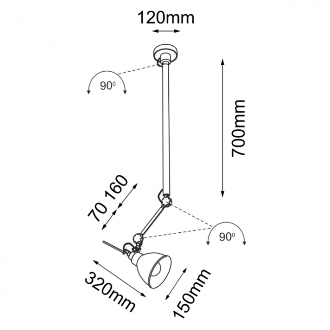 Nowoczesna lampa wisząca Daisen w kolorze czarny mat - regulowana