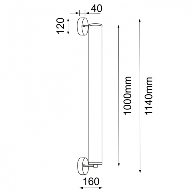 Kinkiet Merezi Led w kolorze patyna mat z kloszem z ryflowanego szkła