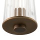 Lampa stołowa Merezi Led w kolorze patyna mat z kloszem z ryflowanego szkła
