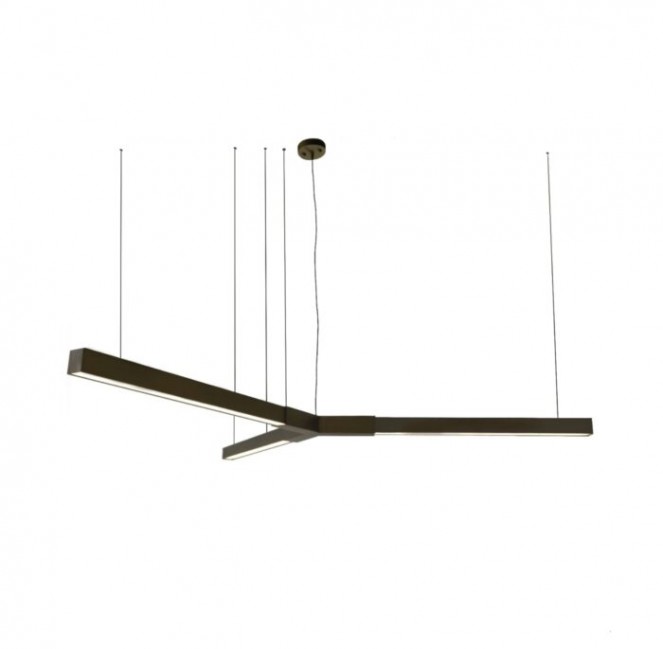 Nowoczesna lampa wisząca stalowa Trikal Z2 Led w kolorze czarny mat