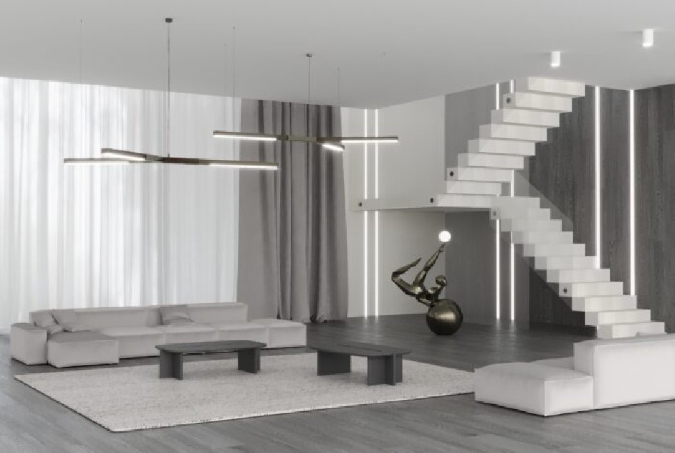 Nowoczesna lampa wisząca stalowa Trikal Z2 Led w kolorze czarny mat