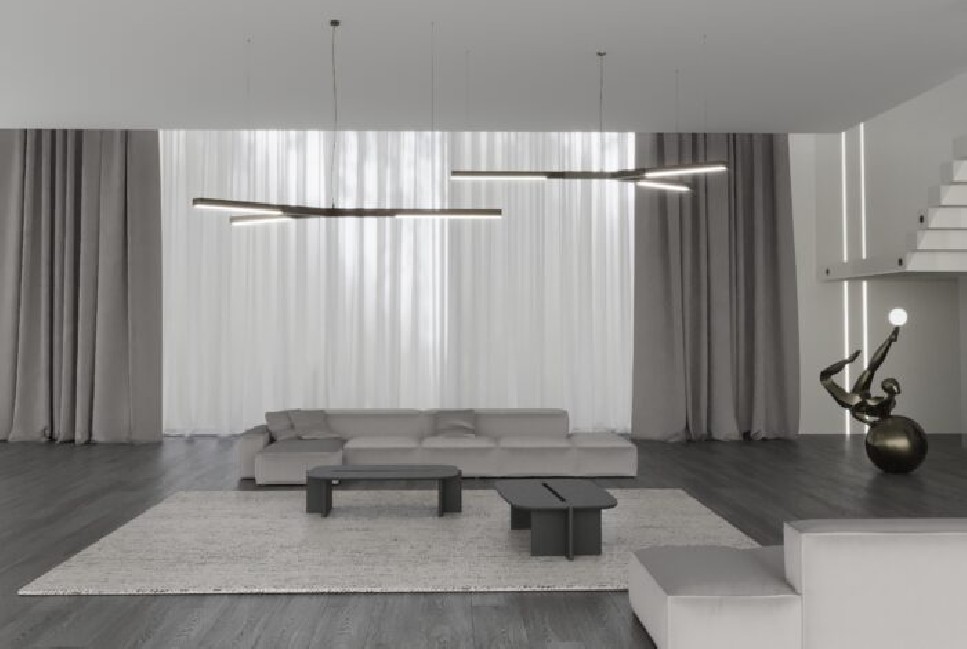 Nowoczesna lampa wisząca stalowa Trikal Z1 Led w kolorze czarny mat