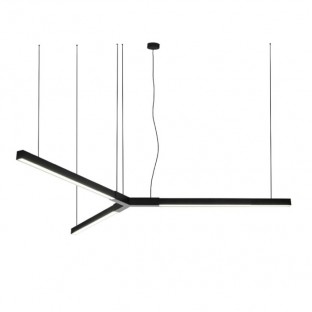 Nowoczesna lampa wisząca stalowa Trikal Z3 Led w kolorze czarny mat