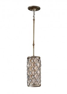 LAMPA WISZĄCA LUCIA 1 OKSYBOWANA SREBRNA