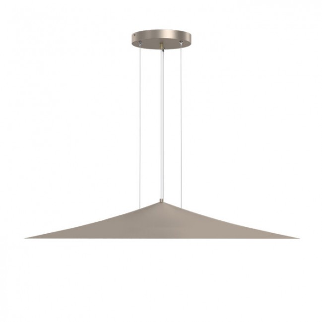 Lampa wisząca Brito 94 z kloszem w kształcie stożka w kolorze platyna mat