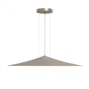 Lampa wisząca Brito 94 z kloszem w kształcie stożka w kolorze platyna mat