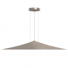 Lampa wisząca Brito 114 z kloszem w kształcie stożka w kolorze platyna mat