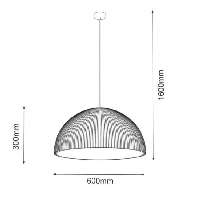 Lampa wisząca Gandra w kolorze czekoladowym z kloszem z karbowanego kompozytu
