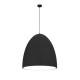 Lampa wisząca Gandra w kolorze czarnym z kloszem z karbowanego kompozytu