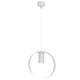 Nowoczesna lampa wisząca Ortiga 1 z kloszem w kształcie obręczy w kolorze białym