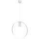 Nowoczesna lampa wisząca Ortiga 2 z kloszem w kształcie obręczy w kolorze białym