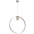 Nowoczesna lampa wisząca Ortiga 3 z kloszem w kształcie obręczy w kolorze platyny