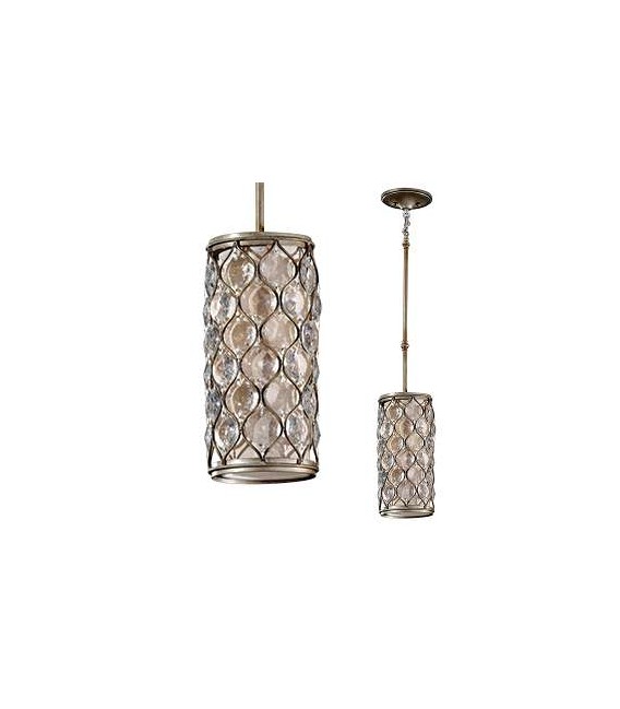 LAMPA WISZĄCA LUCIA 1 OKSYBOWANA SREBRNA