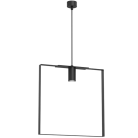 Lampa wisząca Ortiga 6 z kloszem o geometrycznym kształcie w kolorze czarnym