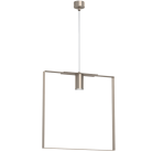 Lampa wisząca Ortiga 6 z kloszem o geometrycznym kształcie w kolorze platyny