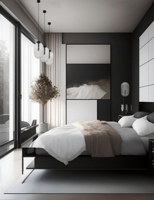 Lampa wisząca Tanpo I Z w kolorze czarnym z kloszem z transparentnego szkła