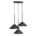 Lampa wisząca Metro 3 w kolorze czarny mat struktura