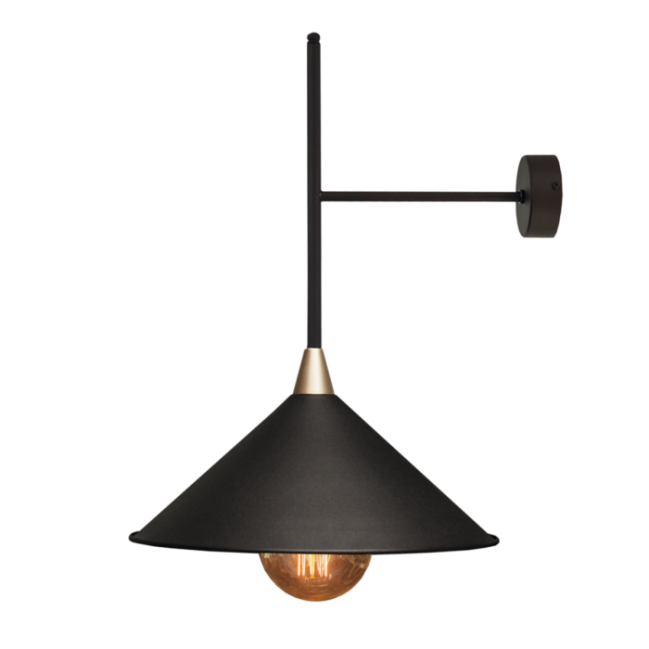 Kinkiet Metro K w kolorze czarny mat struktura