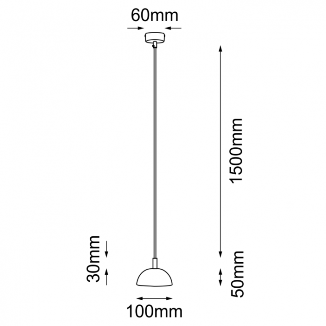 Minimalistyczna lampa wisząca no. Di w kolorze czarny mat