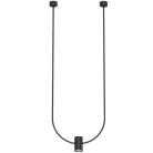Nowoczesna lampa wisząca no. C z kloszem w kształcie tuby w kolorze czarnym