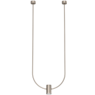 Nowoczesna lampa wisząca no. C z kloszem w kształcie tuby w kolorze platyny