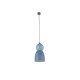 Lampa wisząca Tigali 4 z kloszem z ceramiki w kolorze niebieski denim