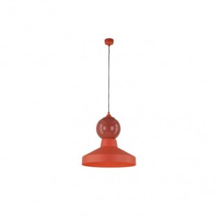 Lampa wisząca Tigali 3 z kloszem z ceramiki w kolorze czerwonej terakoty