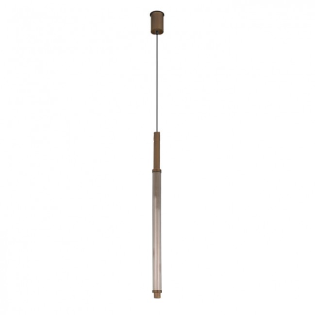 Lampa wisząca Astako Z Led z mosiądzu w kolorze patyna mat