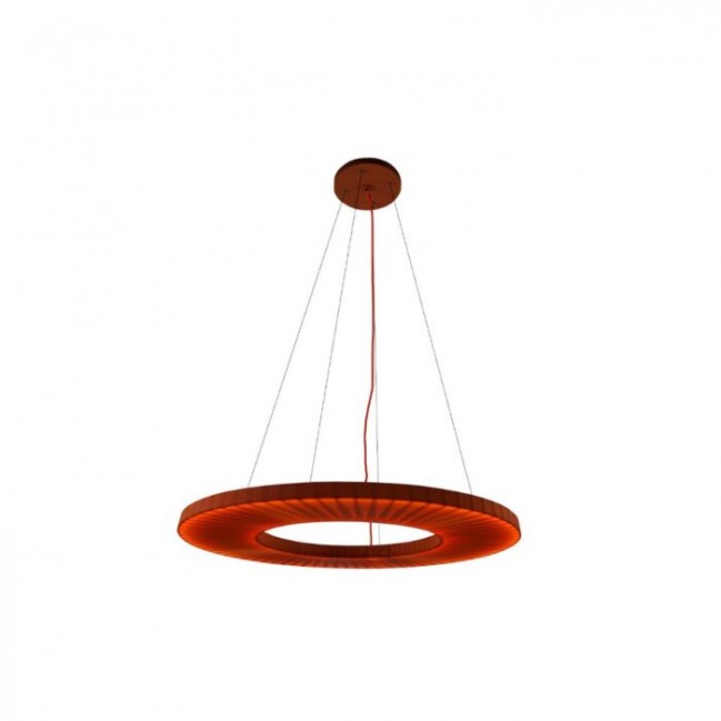 Lampa wisząca Nexo Z4 100 Led z kloszem w kolorze czerwonej terakoty