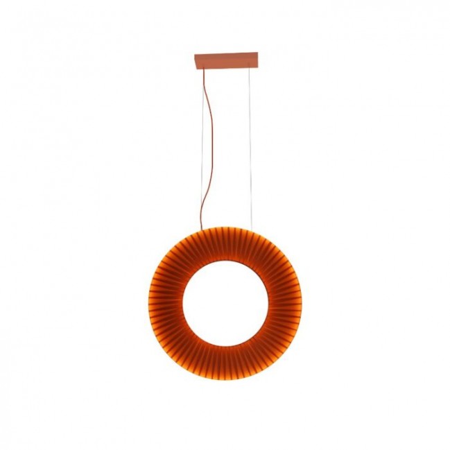 Lampa wisząca Nexo Z1 Led z kloszem w kolorze czerwonej terakoty