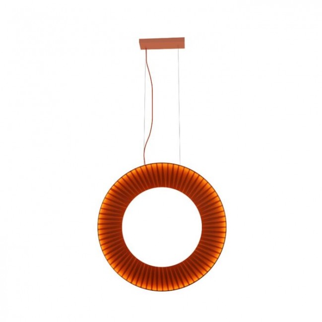 Lampa wisząca Nexo Z2 Led z kloszem w kolorze czerwonej terakoty