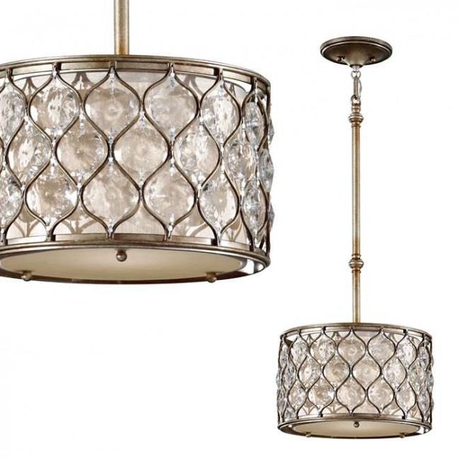 LAMPA WISZĄCA LUCIA 1 OKSYDOWANA SREBRNA