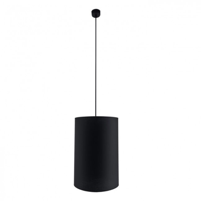 Klasyczna lampa wisząca Lamego I Z z abażurem w kolorze czarnym