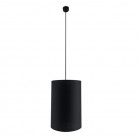 Klasyczna lampa wisząca Lamego I Z z abażurem w kolorze czarnym