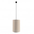 Klasyczna lampa wisząca Lamego I Z z abażurem w kolorze beżowym
