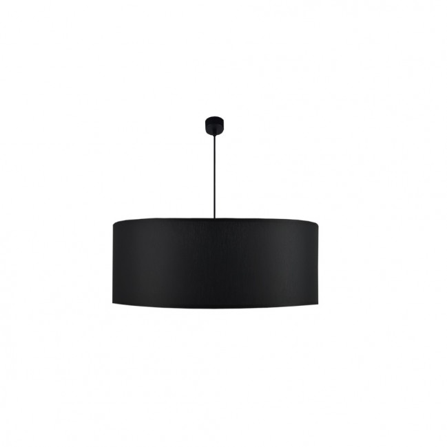 Klasyczna lampa wisząca Lamego O Z z abażurem w kolorze czarnym