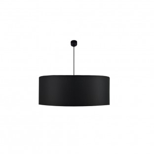 Klasyczna lampa wisząca Lamego O Z z abażurem w kolorze czarnym